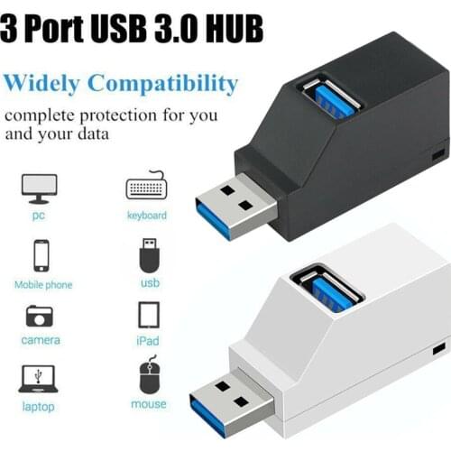 Mini Portable Data Transfer Adapter Splitter High Speed 3 Ports USB 3.0 Hub dapter For MacBook Pro PC Laptop Multi-port USB Hub