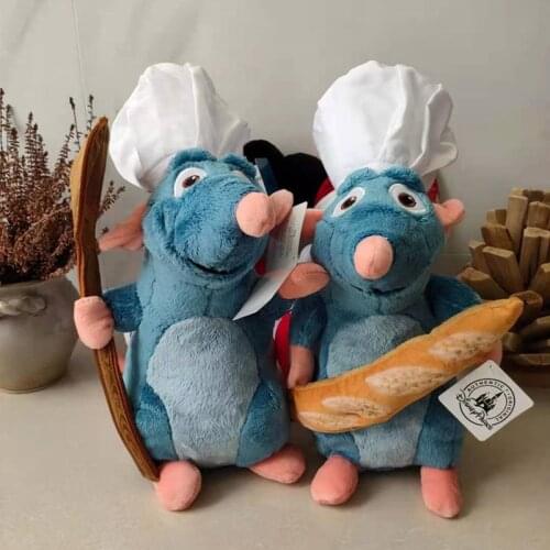 Authentic Disney Ratatouille Remy Mouse Cosplay Cook Plush Toy Stuffed Dolls 32cm High Quality Birthday Gifts For Children