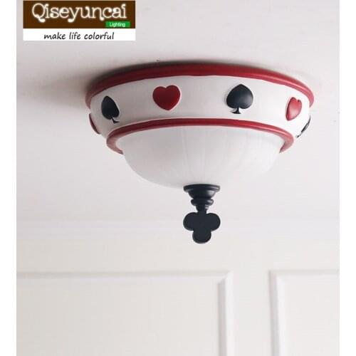 Qiseyuncai American Alice Series Children Bedroom Ceiling Lights Boys Girls Childrens Room Home Lighting free shipping