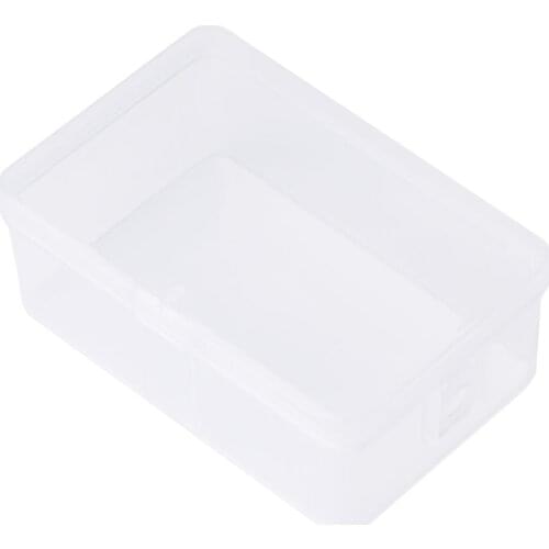 Rectangular Plastic Transparent Storage Box Jewelry Beads Container Organizer