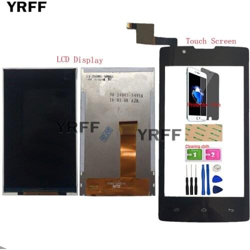 Mobile LCD Display Touch Screen For Fly FS401 LCD Display Screen Touch Screen Digitizer Panel Front Glass Tools Protector Film