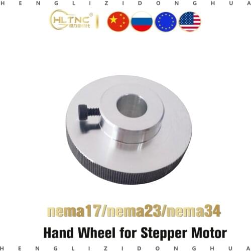 Nema17 Nema23 Nema 34 stepper motor hand wheel 5mm 6.35mm 8mm14mm inner hole motor handwheel for dual / double shaft motor