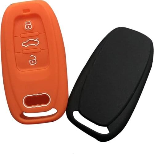 For Audi A4 A5 A6 A7 A8 B6 B7 B8 Q5 Q7 R8 S5 S6 S7 S8 SQ5 RS5 TT Silicone Key Cover Case Shell Holder Protect Smart Keyless