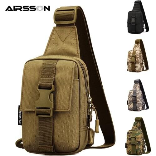 Tactical Chest Bag Outdoor Men Military Sling Bag Molle EDC Crossbody Pack Assault Pouch Hiking Camping Adjustable Shoulder Bags