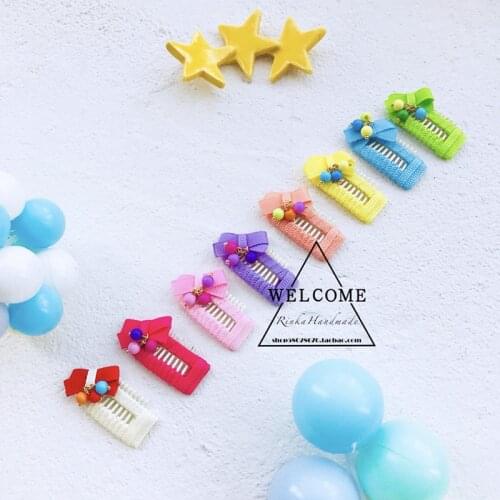 Handmade Pet Hair Ornament Dog Head Flower Teddy Yorkshire Malchis Multicolored Bead BB Hair Pinch 20pcs