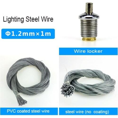 Ceilling lights hanger steel wire and locker steel line wire Length adjustable retractable lighting heights M10 wire grommet