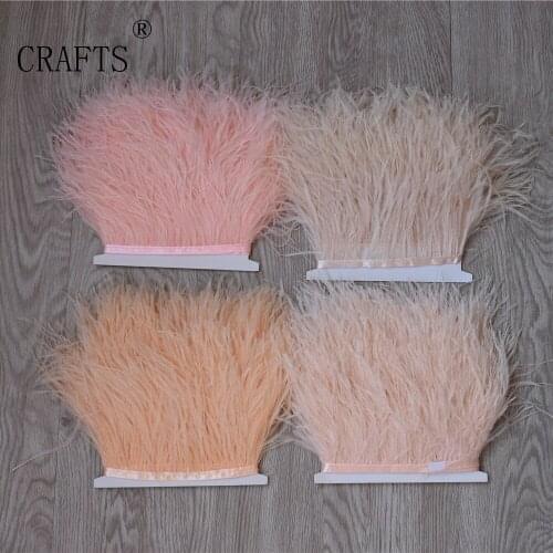 High quality ostrich feather trimming edge 1-10 meters DIY sewing garment edge 4-6 "/ 10-15cm 31 colors