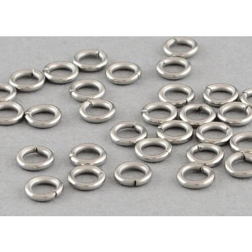 4000pcs Stainless Steel Closed Unsoldering Jump Rings Oval Single Loop Split Rings for DIY Jewelry Making