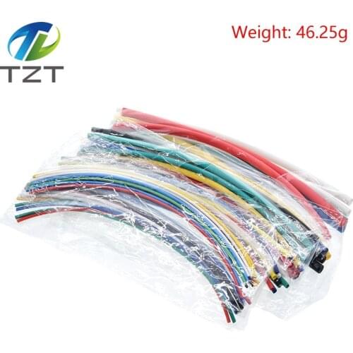 TZT New Electric Unit 70pcs Flame Retardant Durable 7 Color Assorted Colors Ratio 2:1 Polyolefin Heat Shrink Tubing Tube Kits
