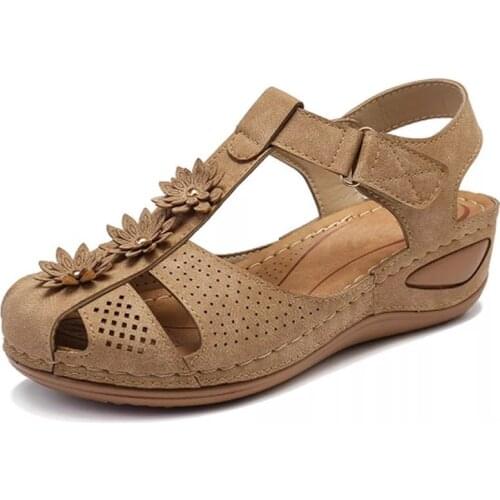 Women Sandals Plus Size 44 Wedges Shoes Woman Heels Sandals Chaussures Femme Soft Bottom Platform Sandals Gladiator Casual Shoes