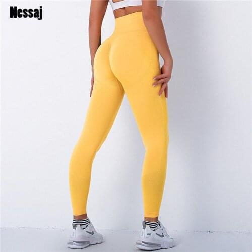 Nessaj Seamless Leggings Women Fitness Push Up Leggings Women High Waist Gym Running Pants Slim Seamless Leggings 10 Color