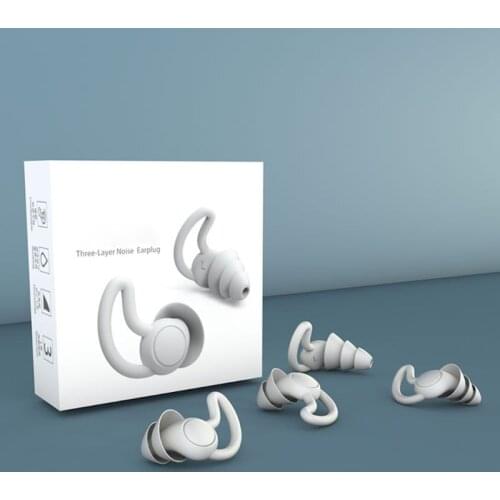 1Pair 2/3 Layer Soft Silicone Ear Plugs Tapered Sleep Noise Reduction Earplugs Sound Insulation Ear Protector