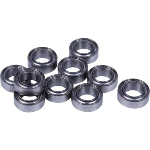 10pcs 13Size Miniature Metal Shielded Sealed Groove Model Ball Bearing Size: MR74-ZZ 4*7*2.5mm