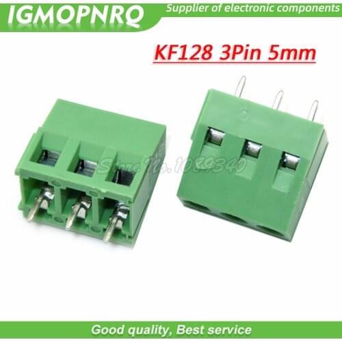 20PCS KF128-3P 5.08mm KF128 3 Pin Green Connect PCB Terminal Screw Terminal Connector Splice connector GMOPNRQ