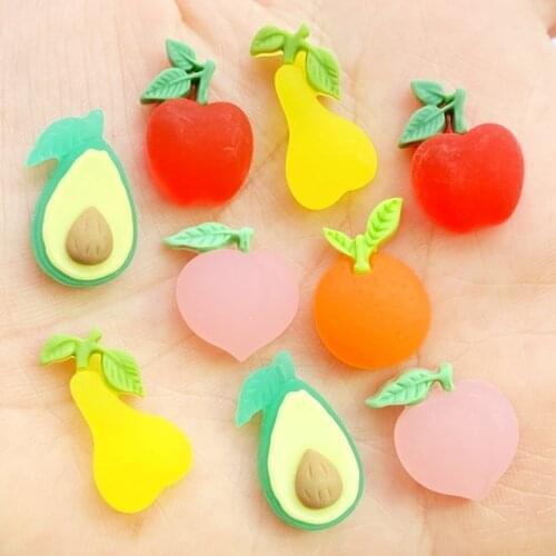 20Pcs Cute Mixed Mini Jelly Fruit Series Flat Back Resin Cabochons Scrapbooking DIY Jewelry Craft Decoration Accessorie H350