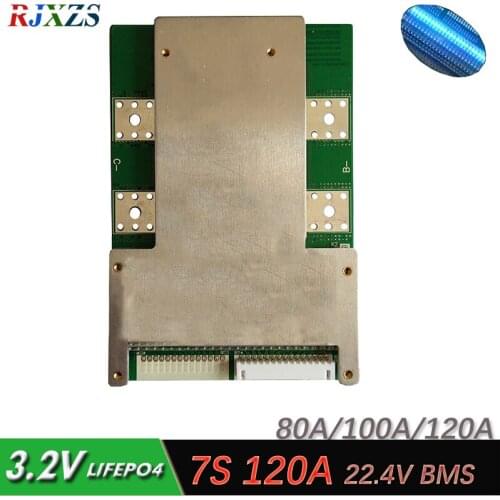 7S 120A LiFePO4 BMS/PCM/PCB battery protection circuit board for 7 Packs 18650 Battery Cell w/balance w/Temp
