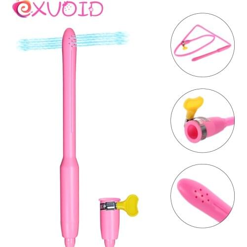 EXVOID Anal Cleaner Vaginal Cleaning Douche Soft Silicone Hygiene Household Enema Tube Anal Sex Toys for Women Men Gay