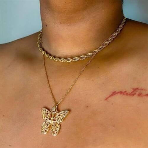 Butterfly Necklace For Women Choker Neck pendants women Cute Jewelry for women Bow Necklaces Butterfly Halloween Jewelry Gift