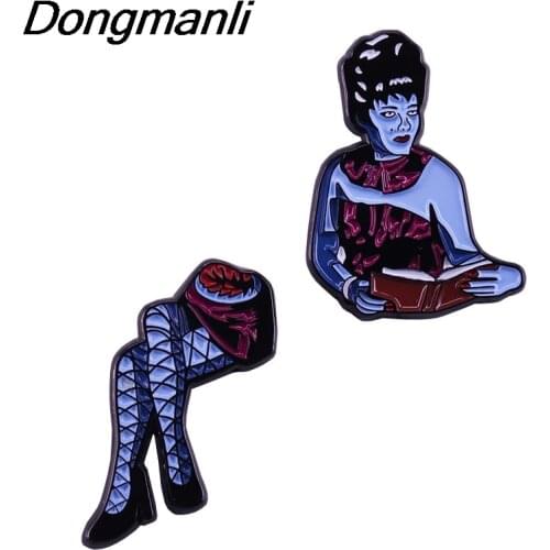 BG229 Dongmanli 80s Horror Movie Cartoon enamel pins men and women fashion jewelry gifts movie lapel badge Halloween gift