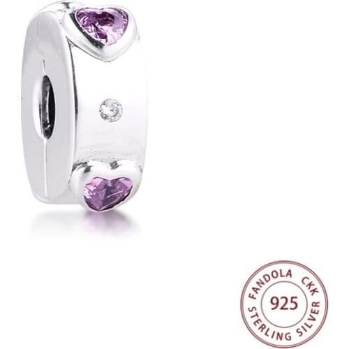 CKK 925 Sterling Silver Spacer Explosion of Love Clip Charm Beads Fit Pandora Bracelet Argent Charm Silver 925 Jewelry for Women