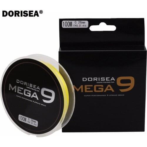 DORISEA 100M/109Yards 9 Strands Multifilament PE Braided Fishing Line Braided Wire Material from Japan for Carp Fishing Pesca