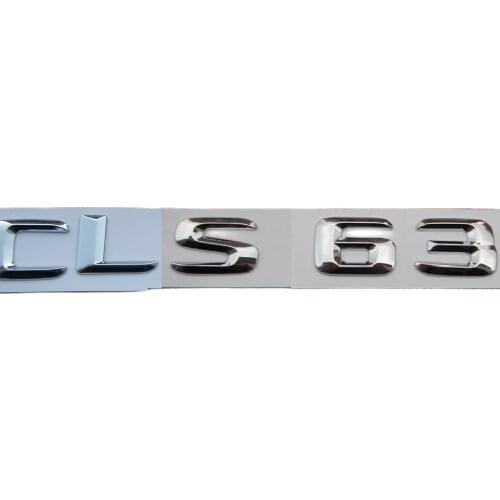 Chrome Shiny Silver ABS Car Trunk Rear Letters Words Badge Emblem Decal Sticker for Mercedes Benz CLS63