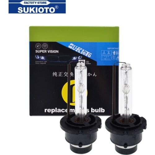 SUKIOTO 2PCS 35W D2S 6000K Xenon Bulbs 55W D2R Auto Headlamps 4300K 5000K 8000K 10000K 12000K Super Bright Car HID Headlights
