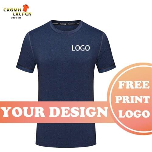 Summer Mens T-shirt Pure Cotton Multicolor Round Neck T-shirt Combed Siro Spin Top High-end Customized Logo Printing Brand Text