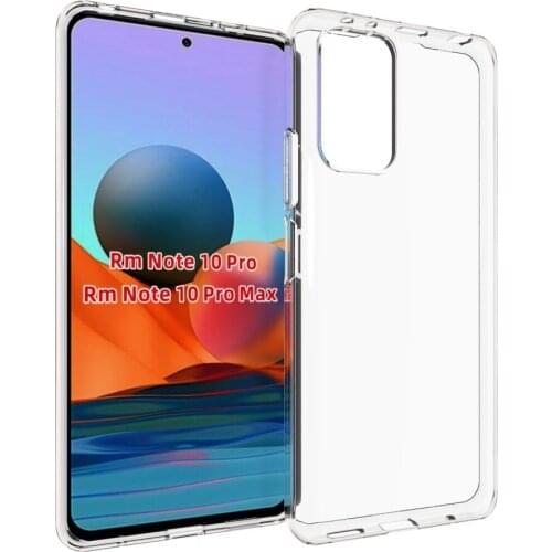 100pcs/lot High quality transparent Smooth Soft TPU Cover Case For Xiaomi Redmi Note 10 Pro Max