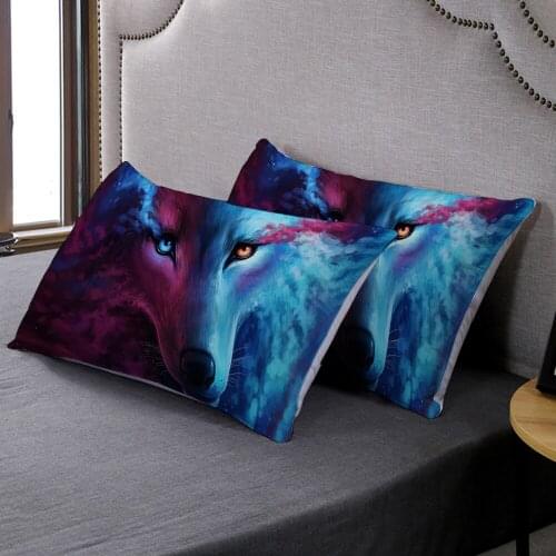 3D Print Jungle Wild Animals Wolf Pillowcase Custom Fashion Comfortable Pillow Cover Single Pillow Covers Home Bedroom Decor