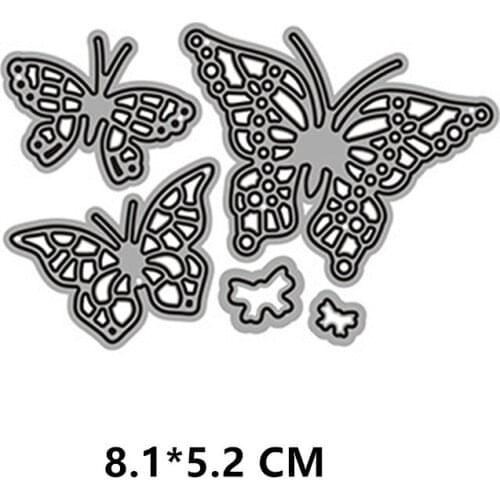 2021 New Three Butterflies Cutting Dies DIY Scrapbooking Embossing Paper Photo Frame Stamps Crafts Template Mould Stencils