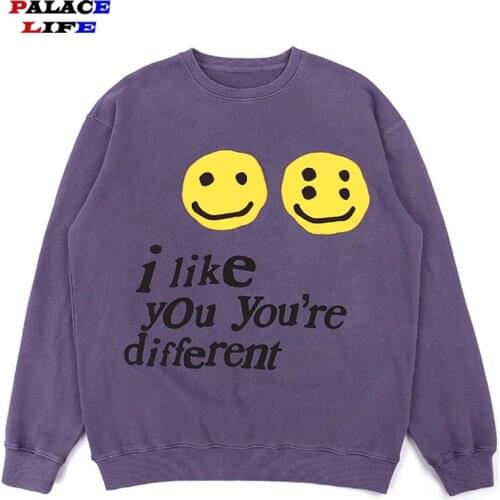 Kanye Autumn New You're different Printed Sweatshirts Men Women I Like You Printed Sweatshirts Men Women Crewneck Hoodie