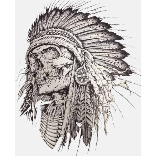 Personality Indian Skull Head Accessories Car Sticker Decal Anti-UV Waterproof Car Window Body Decorative Stickers Accessories