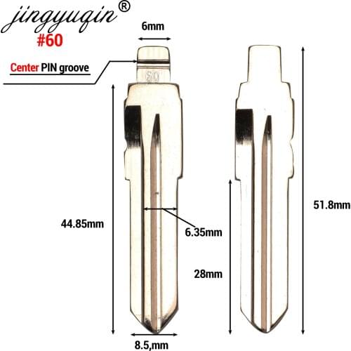 Jingyuqin #60 Metal Blank Uncut Flip KD Remote Key Blade Type For Fiat NO. 60 Blade Fob Replacement