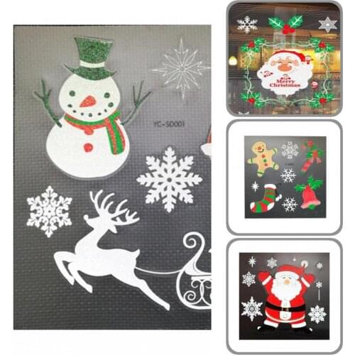 Fine Workmanship Festival Supplies Sleigh Santa Gift Christmas Party Stickers for Gathering