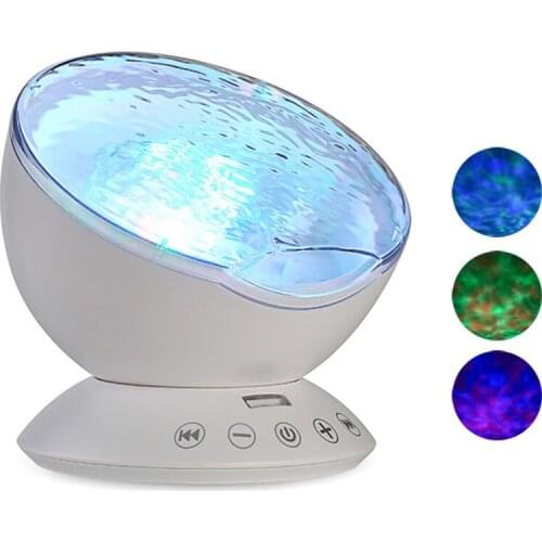 Ocean Wave Starry Sky Star Projector Night Light USB LED Remote Control Colourful Lamp Bedroom Party Projection Lamp Children Ba