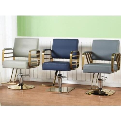 Simple modern barber chair net red hair salon special hairdresser chair can be put down beauty chair barber shop