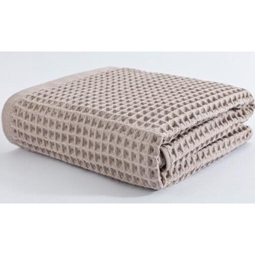 Simple Striped Super Absorbent Fast-Drying Sports Spa Beauty Beach Bath Towels Waffle Bath Washcloth