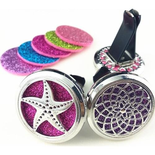 Car Air Essential Oil Diffuser Freshene car,Tree of Life Mandala Aromatherapy Perfume Locket vehicl pendent with Pad