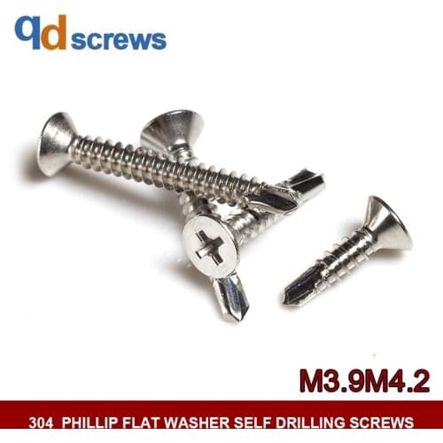 304 M3.9M4.2 Phillip flat washer self drilling stainless steel screws