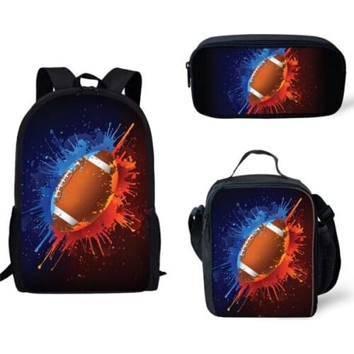 3pcs/set School Backpacks for Kids Bag Baseball Printing Custom pattern Primary Schoolbag Children Shoulder Bookbag Boys Satchel