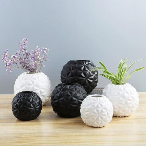Nordic Modern Minimalist White Ceramic Hydroponic Vase Living Room Dried Flower Flower Arrangement Home Decoration Ornaments