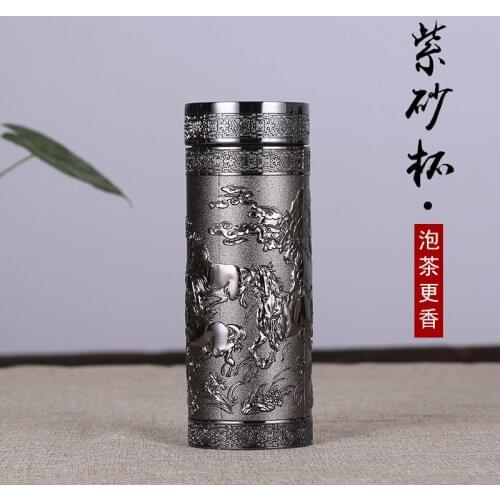 Violet arenaceous keep-warm glass car cup personality wholesale business gifts custom LOGO customize a drop shipping