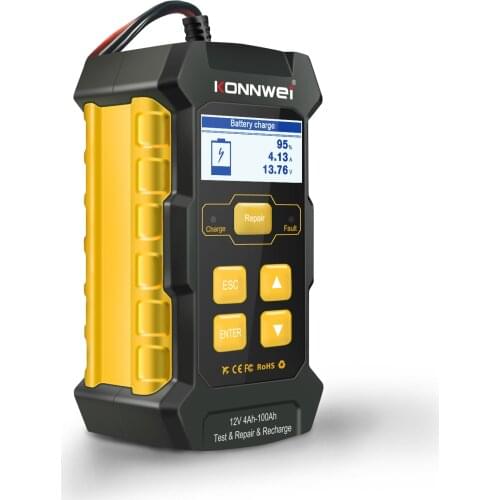 KW510 Car Battery Tester Multifunctional Pulse Repairing Car Battery Chargers Auto Maintenance Tool Automotive Diagnostic Device