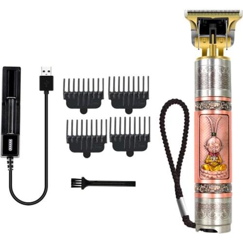 USB Rechargeable Electric Hair Clipper Cordless Trimmer T-Outliner Cutting