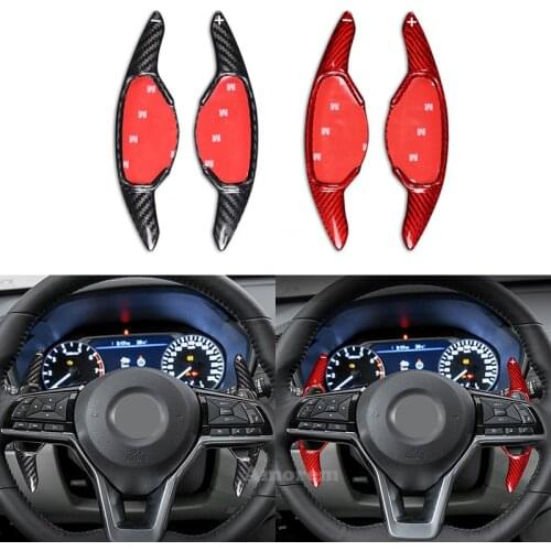 Carbon Fiber Steering Wheel Paddle Shift For Nissan X-trail VC-Turbo Skyline GT Qashqai Juke Altima SR SL Rogue Nismo Shifter