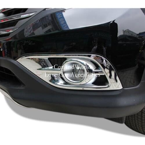 For Honda CRV CR-V 2012-2016 Car Front Rear Fog Light Cover Lamp Frame Trims ABS Chrome Molding Decoration Car Accessories