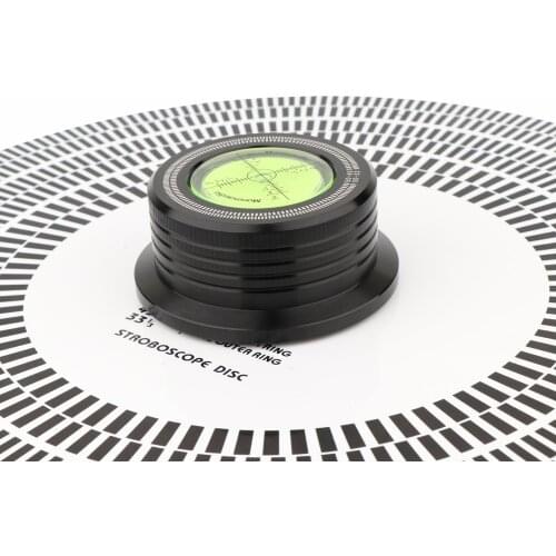 1PC 3 in LP-528/628 50HZ/60HZ Black LP Record DISC Stabilizer Stroboscope Gradienter with Lever Bar