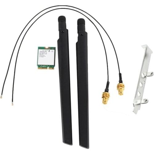 1730Mbps for Dual Band Wireless AC 9560 Desktop Kit Bluetooth 5.0 802.11Ac M.2 CNVI 9560NGW Wifi Card with Antenna