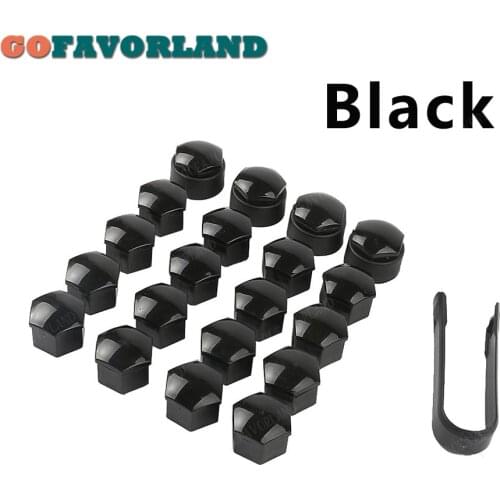 4x Theft-Proof Locking Cap 25mm+16x Wheel Lug Nut Cap17mm Set 321601173A 4F0601173A 8D0012244A For VW Golf For Audi A4 For Skoda